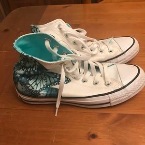 Butterfly converse high tops